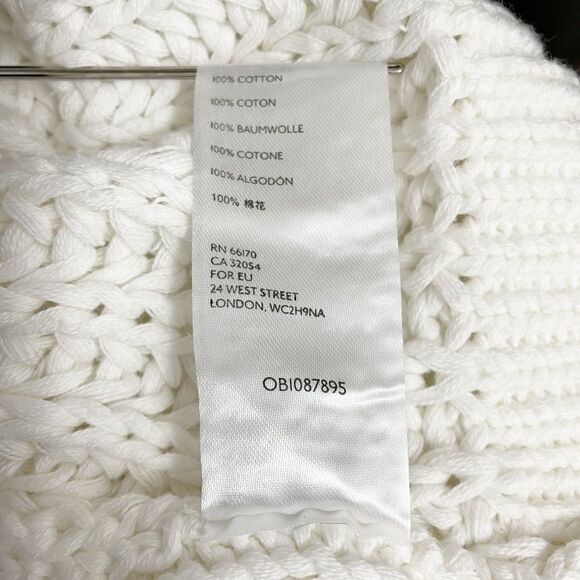 Free People Sweetheart Sweater Ivory Chunky Knit Mockneck Pullover Size Small - Picture 12 of 13
